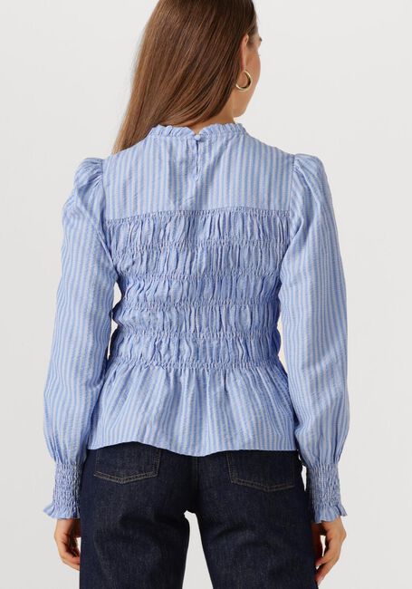 Blauwe NEO NOIR Blouses POSSA TWIST STRIPE BLOUSE - large