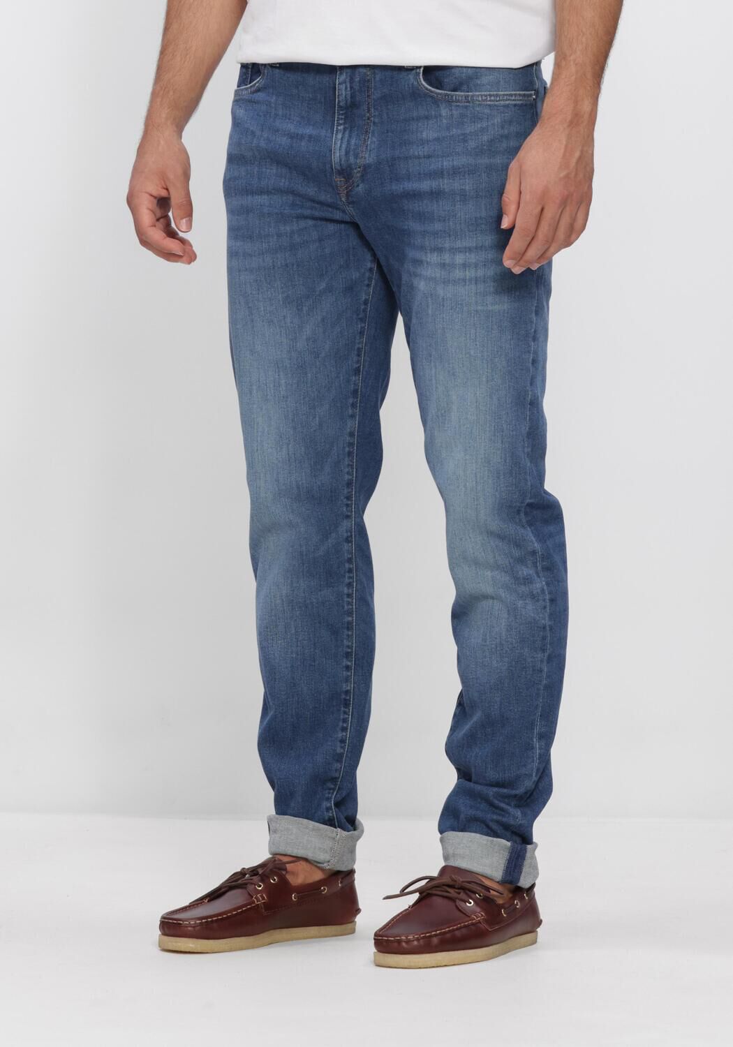 Donkerblauwe TOMMY HILFIGER Slim fit jeans SLIM BLEECKER JAX INDIGO - large