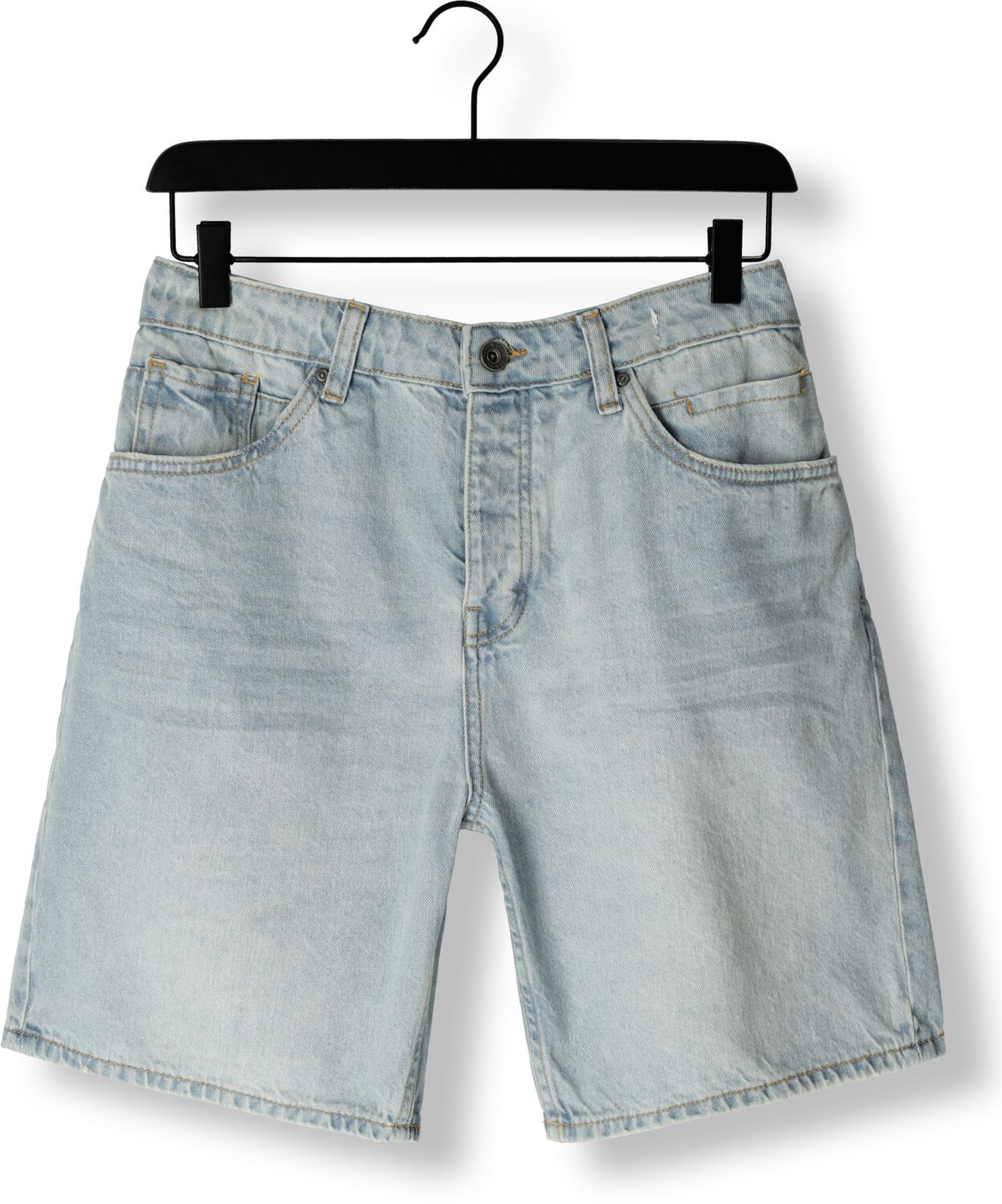 PURE PATH Heren Jeans The Owen Regular Fit Denim Shorts Lichtblauw