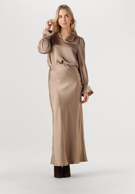 Beige NEO NOIR Maxirok VISO HEAVY SATEEN BEDAZ SKIRT - large