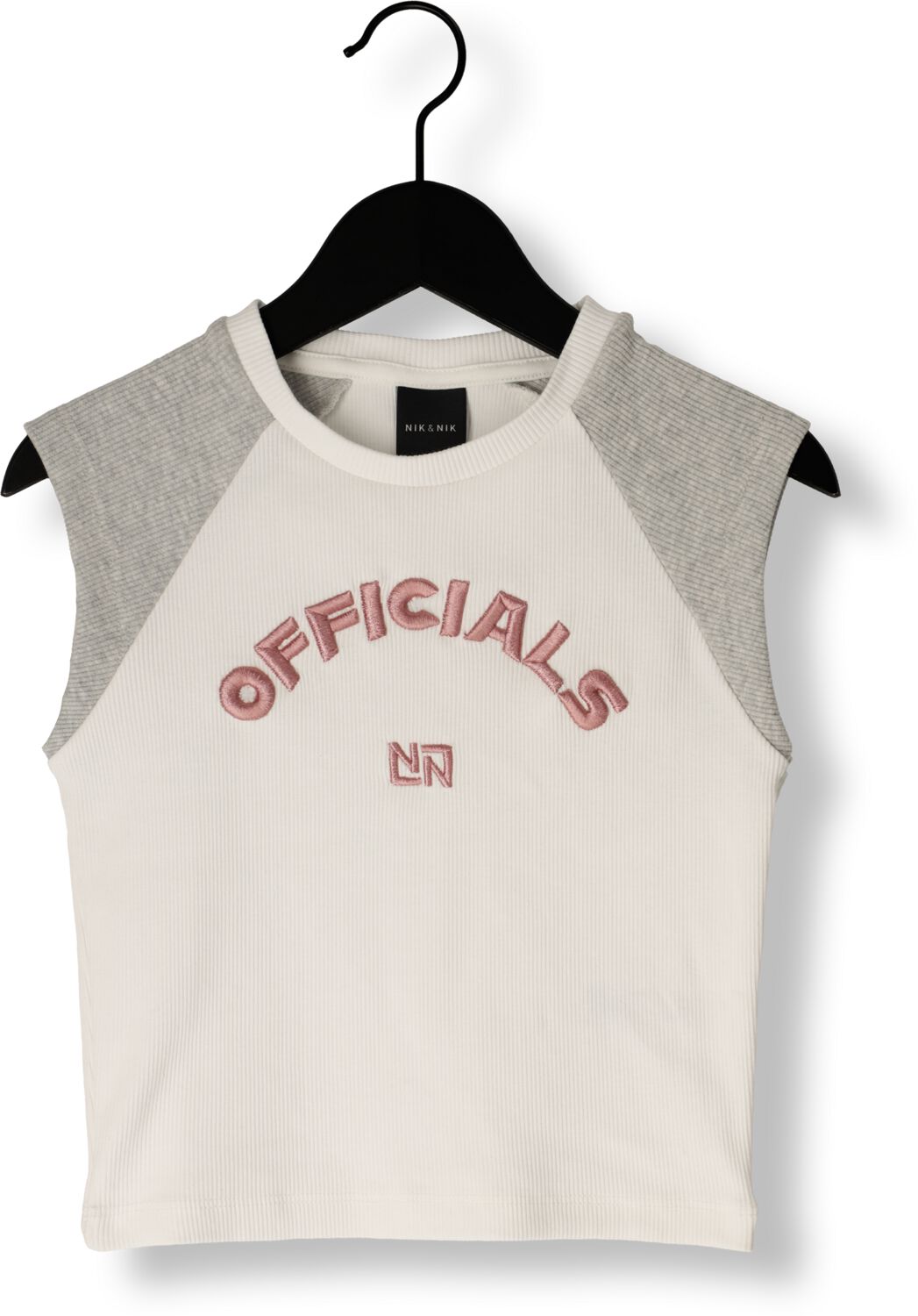 NIK & NIK Meisjes Tops & T-shirts Officials Aglan Rib Top Wit