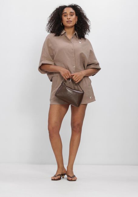 Taupe ALIX THE LABEL Broeken LADIES WOVEN CRINKLE SHORTS - large
