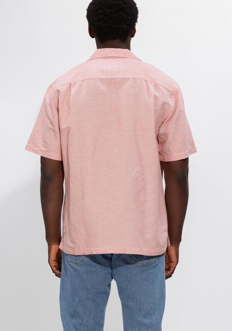 Roze SELECTED MEN Casual overhemd SLHRLXCLAY LINENBLEND SS SHIRT RES NOOS - large