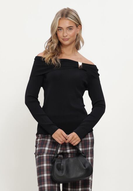 Zwarte STUDIO ANNELOES Top Fanny off-shoulder top - large