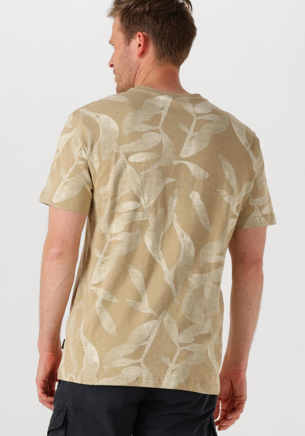 PME LEGEND Heren Polo's & T-shirts Slub Jersey Aop Beige