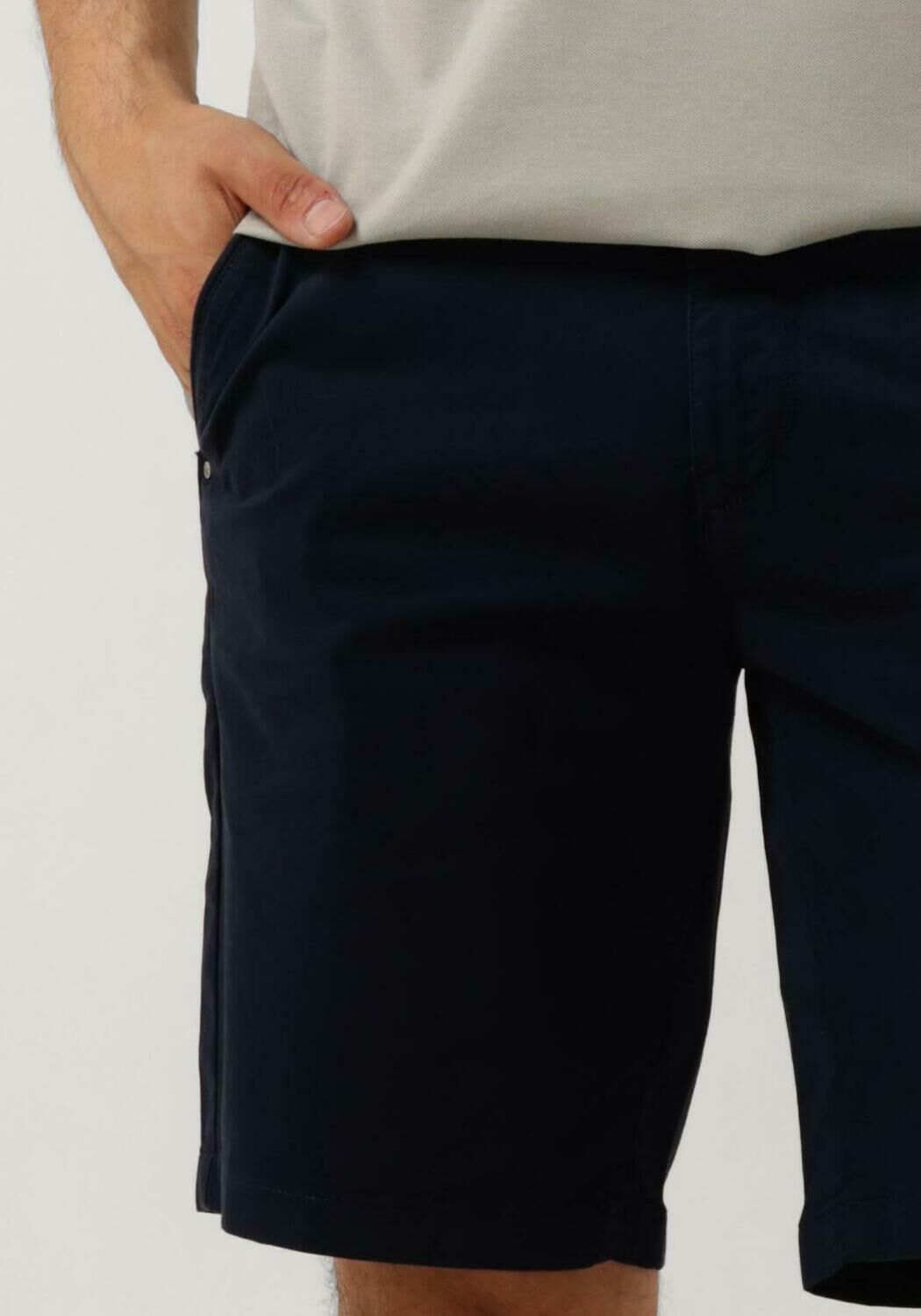 VANGUARD Heren Broeken V65 Shorts Fine Twill Stretch Blauw
