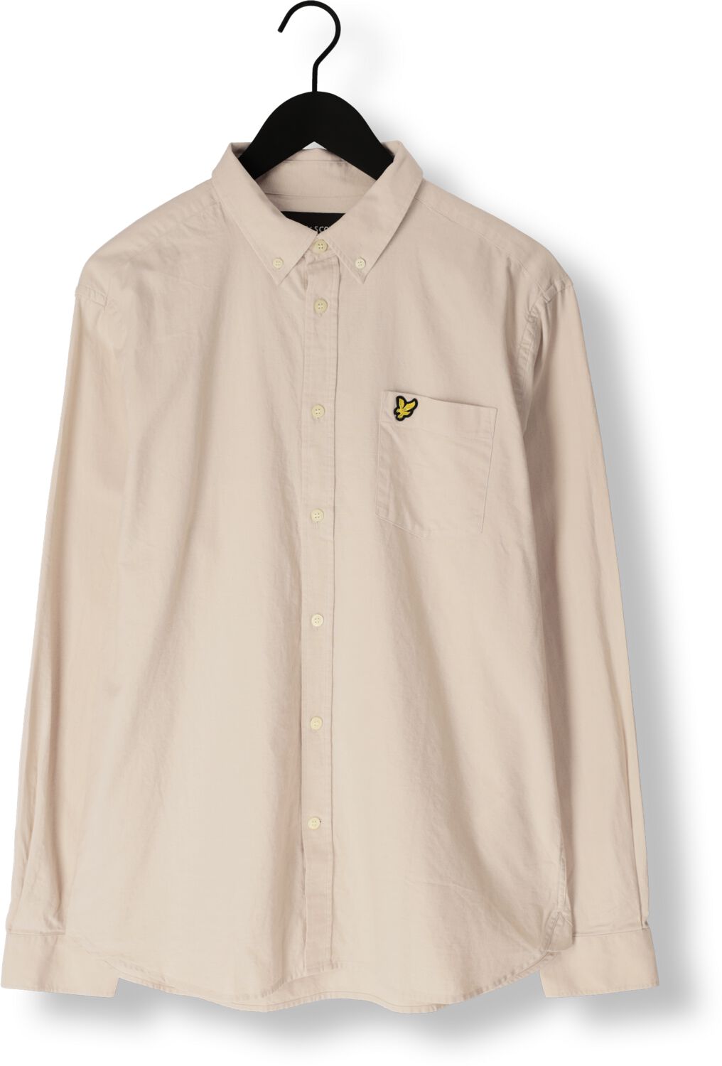 LYLE & SCOTT Heren Overhemden Cotton Linen Button Down Shirt Beige