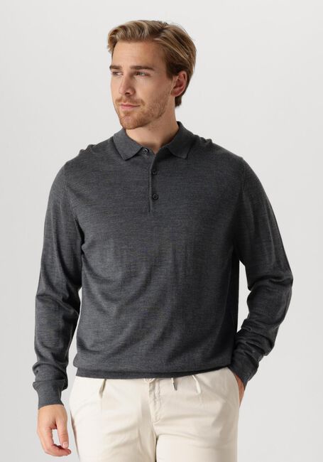 Grijze PROFUOMO Polo POLO LONG SLEEVE - large