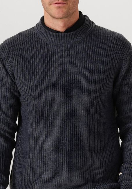 Donkergrijze DSTREZZED Trui CREW RIBKNIT - large