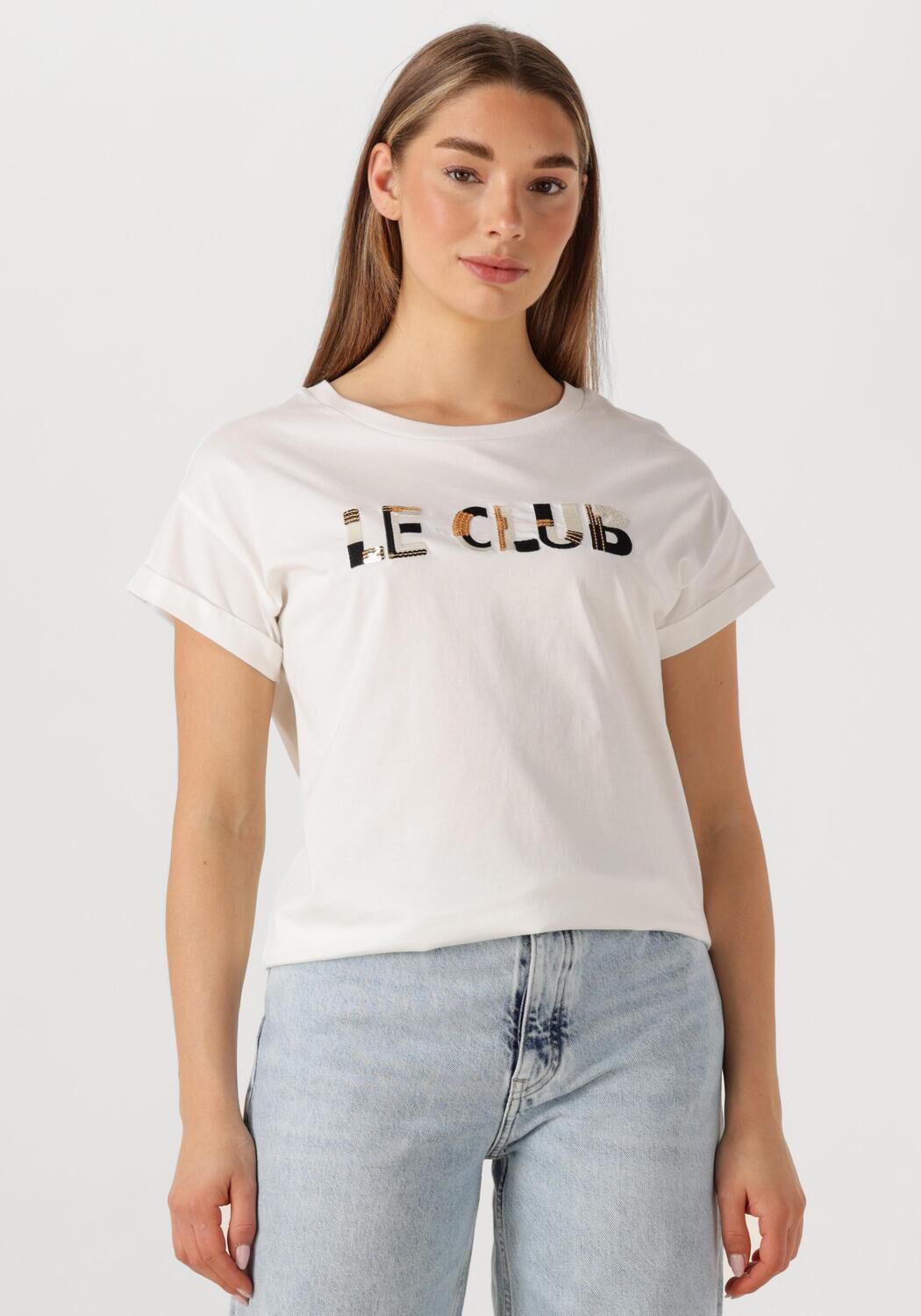 NUKUS Dames Tops & T-shirts Femke Shirt Le Club Wit