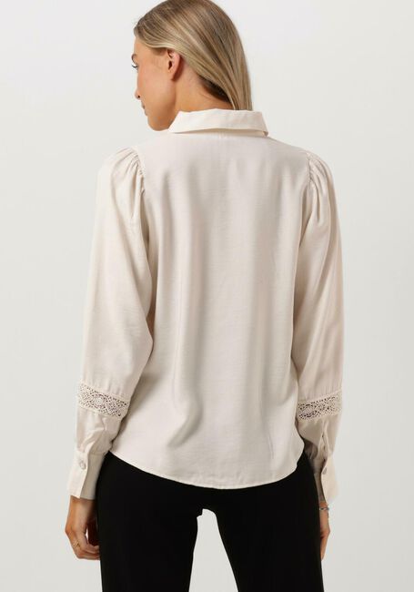 Witte JANSEN AMSTERDAM Blouses W754 BLOUSE LACE DETAILS AND LONG PUFFSLEEVES - large