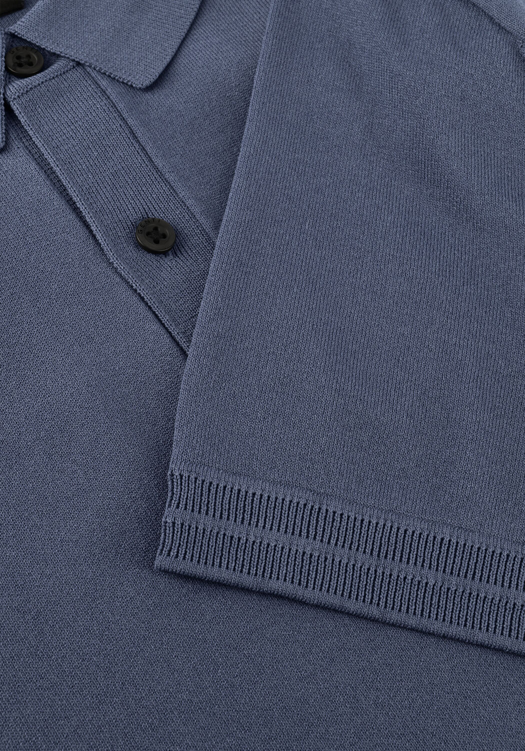 Blauwe GENTI Polo POLO 2 BUTTON SS 1260 - large