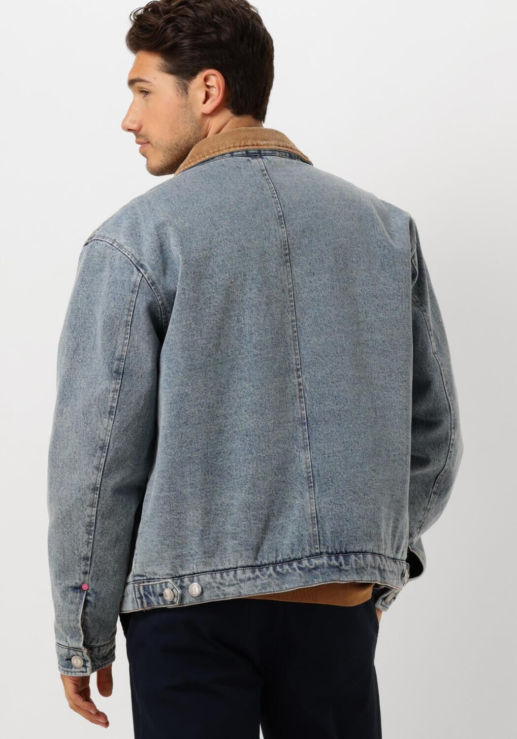SCOTCH & SODA Heren Jassen Cord Collar Indigo Teddy Jacke Blauw
