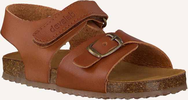 Cognac DEVELAB Platte sandalen 48147 Cognac DEVELAB Platte sandalen 48147 - large
