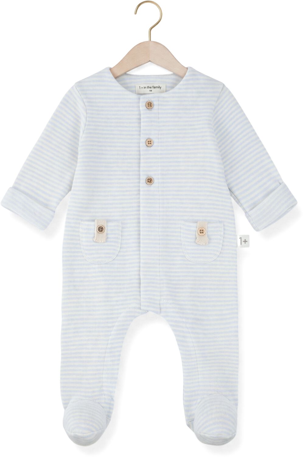 +1 IN THE FAMILY Baby Rompers Metz Lichtblauw
