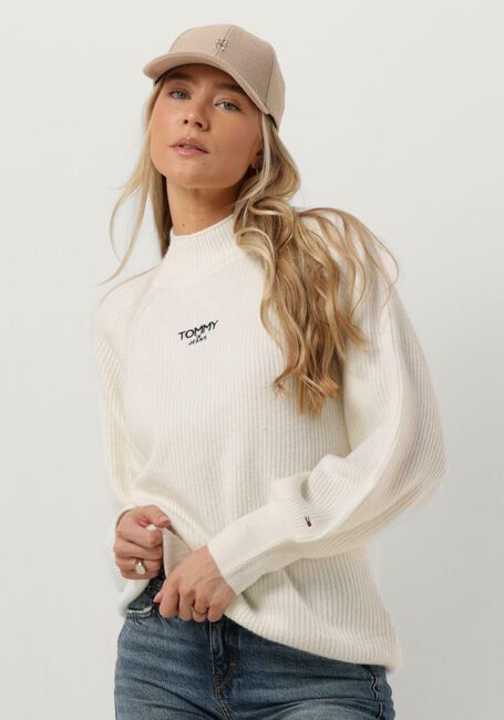 Ecru TOMMY JEANS Coltrui TJW RLX TURTLENECK LOFTY SWEATER - large
