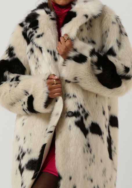 Ecru BEAUMONT Faux fur jas REVERSIBLE FAUX FUR COAT - large