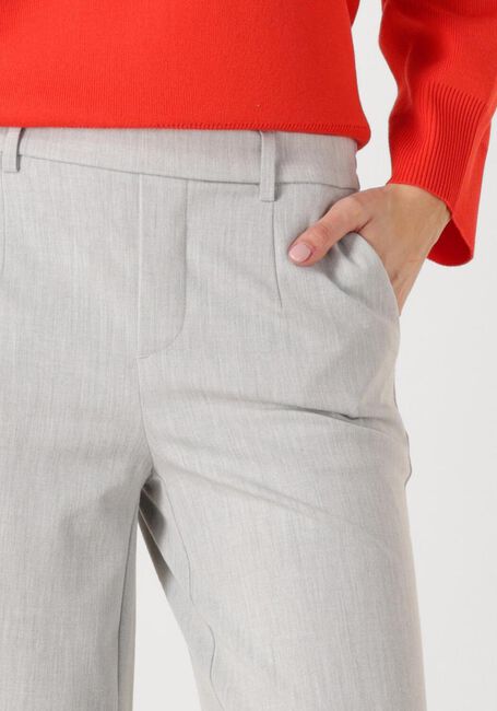 Lichtgrijze OBJECT Pantalon OBJLISA WIDE PANT - large