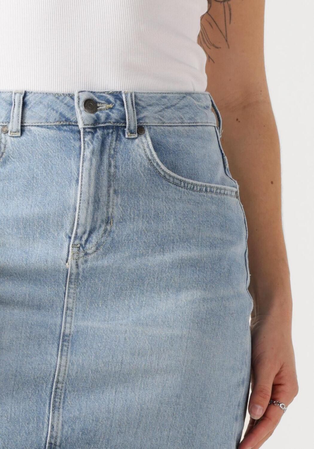 OBJECT Dames Rokken Objellen Hw Short Denim Skirt Div Lichtblauw
