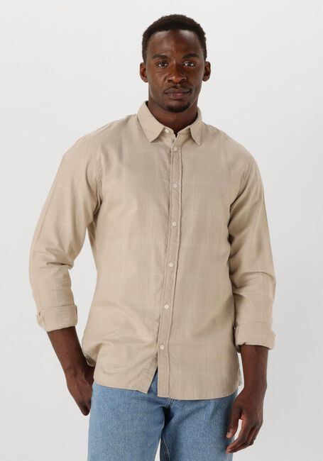 Beige SELECTED HOMME Casual overhemd SLHSLIMOWEN-BRUSHED SHIRT LS NOOS - large