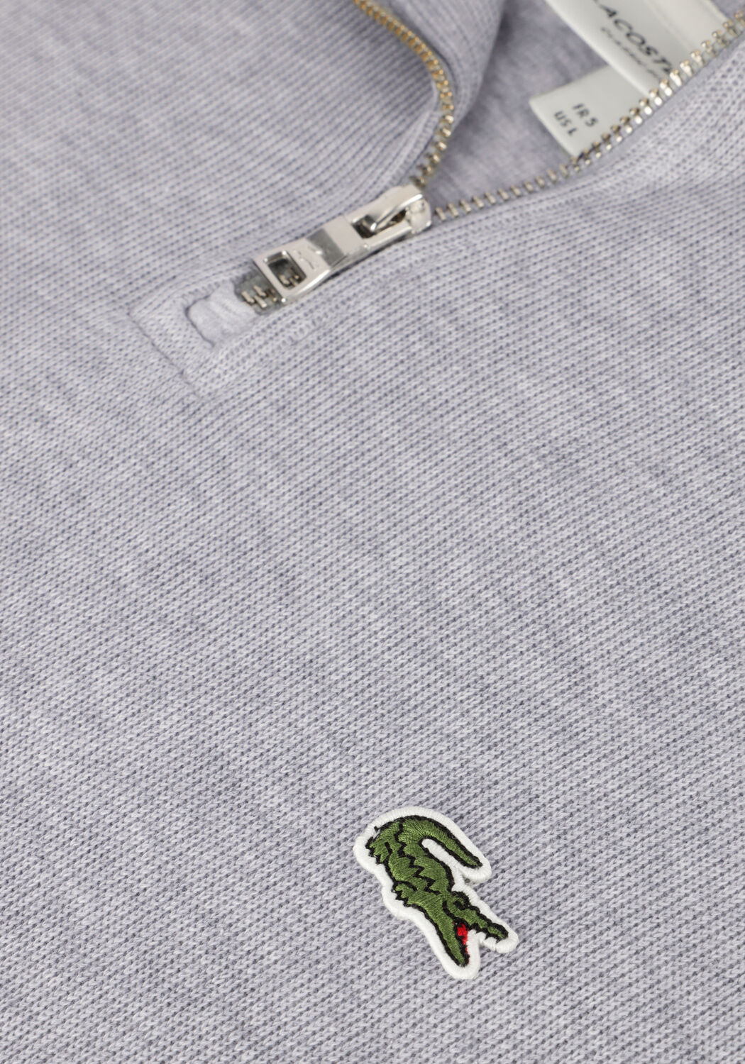 Grijze LACOSTE Trui REGULAR FIT HIGH NECK ZIPPED SWEATSHIRT - large