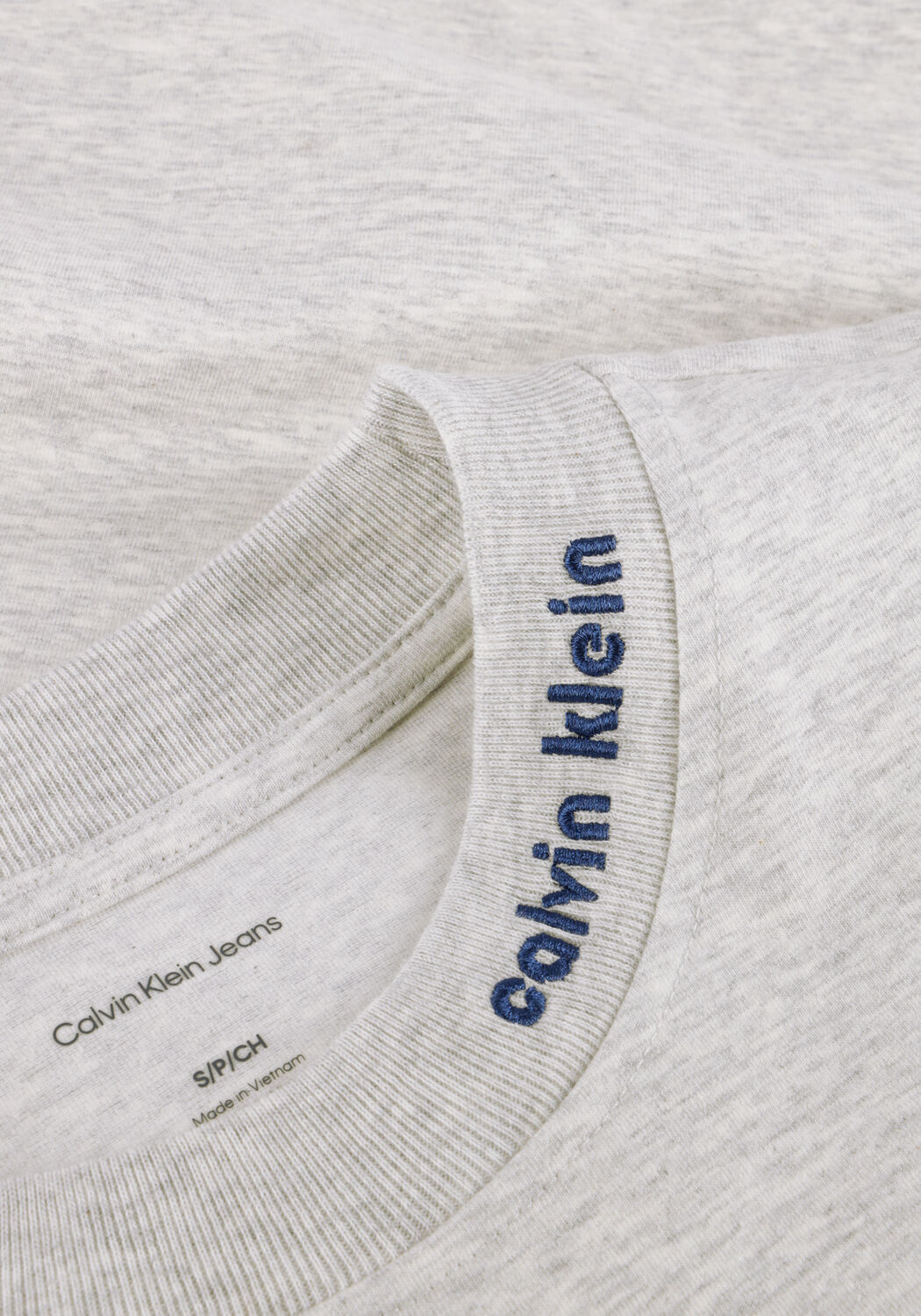 Lichtgrijze CALVIN KLEIN T-shirt A-COOLING JERSEY RELAXED TEE - large