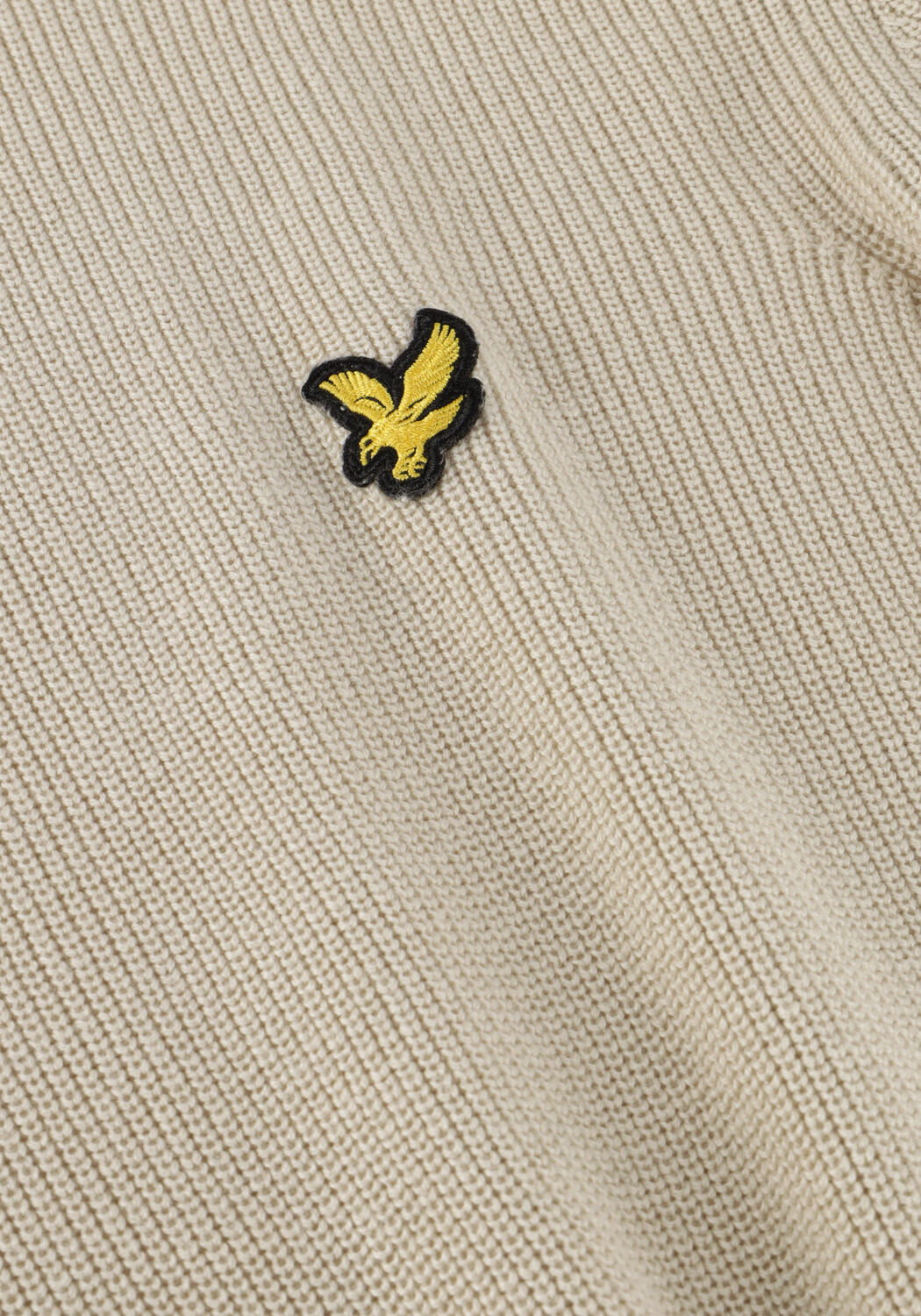 Beige LYLE & SCOTT Trui ENGINEERED RIB CREW NECK - large