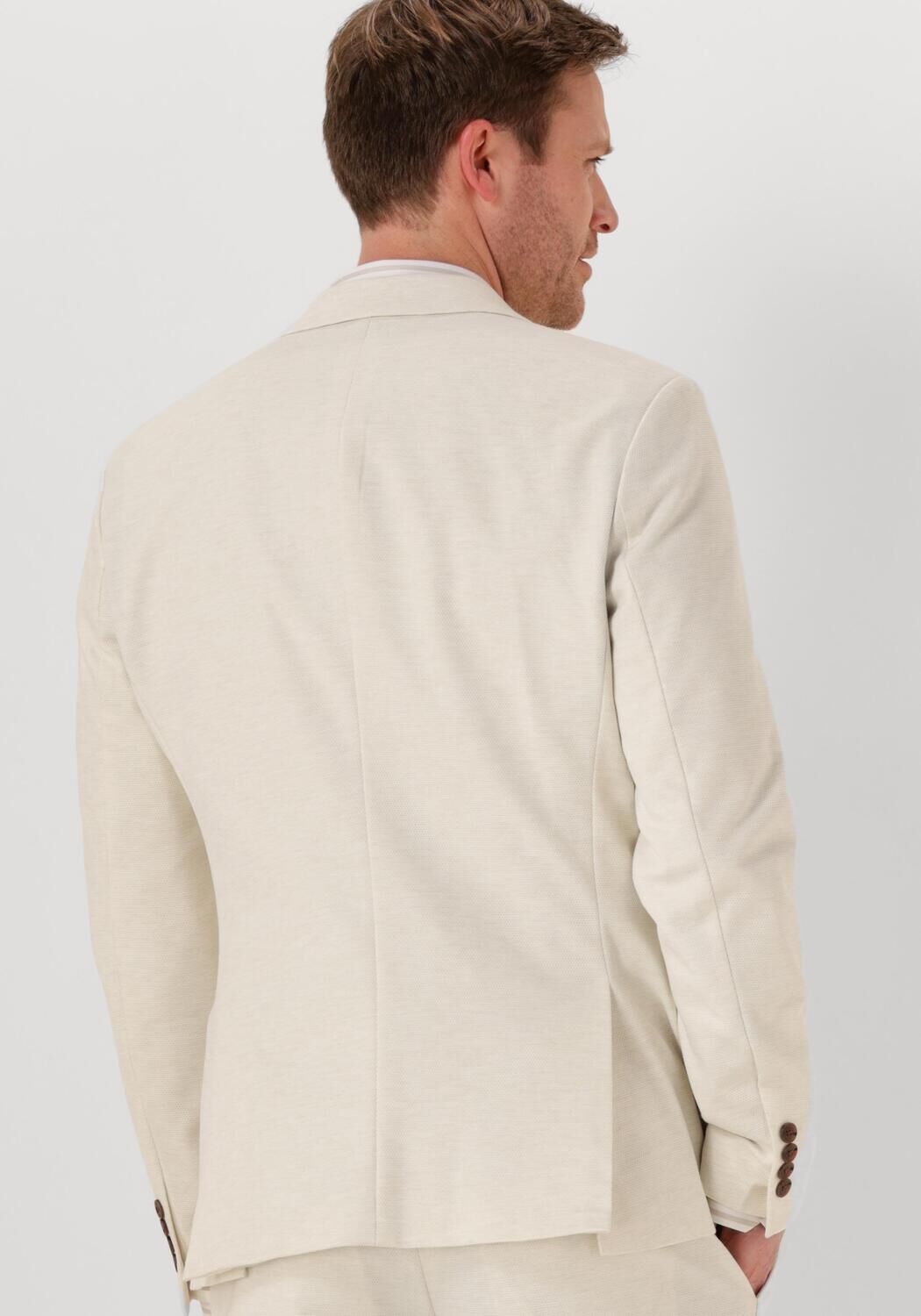 SELECTED HOMME Heren Colberts Slhslimaitor Jersey Struc Blz Flex Noos Beige