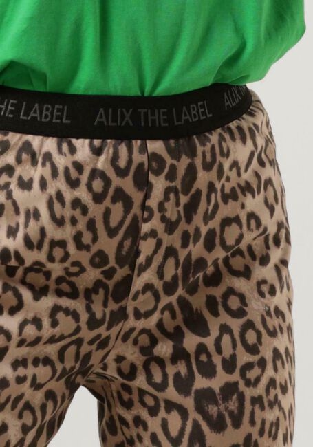 Bruine ALIX THE LABEL Pantalon LADIES WOVEN ANIMAL SUIT PANTS - large