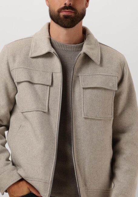 Beige DSTREZZED Jack COLTON WOOL JACKET - large