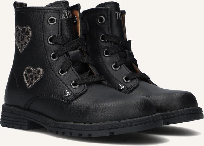 Zwarte TON & TON Veterboots THYRZA Zwarte TON & TON Veterboots THYRZA - large