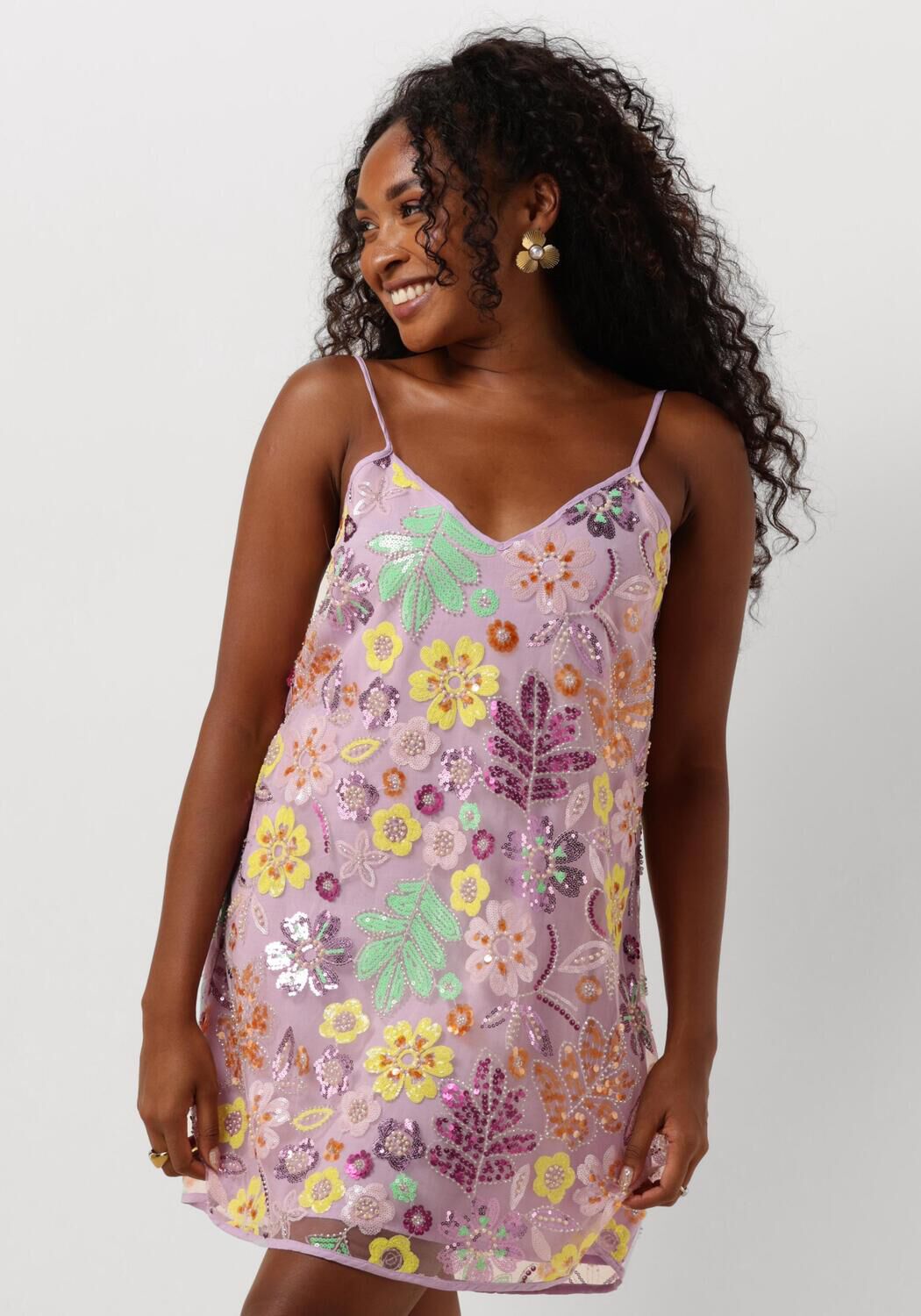Harper & Yve Paarse Mini Jurk Romy-dr Multicolor Dames