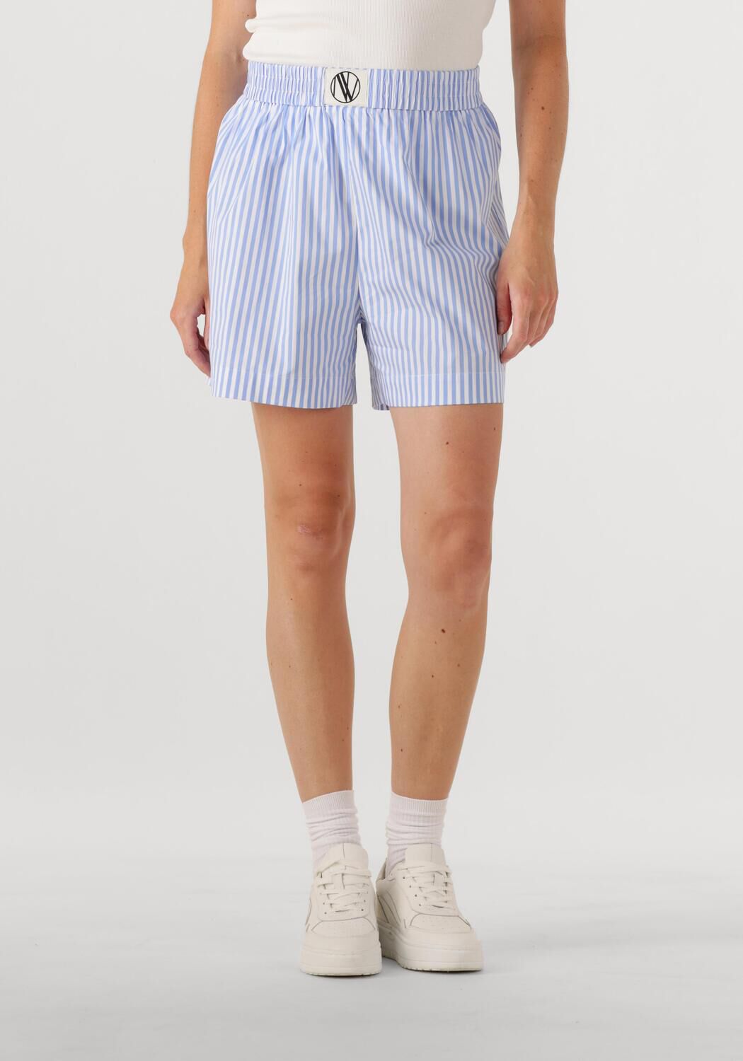 Notre-v Blauw Gestreepte Freja Broek Blue Dames