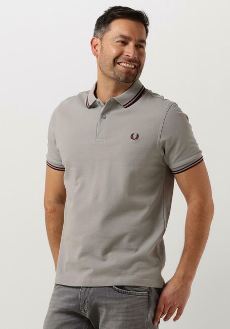Lichtgrijze FRED PERRY Polo TWIN TIPPED FRED PERRY SHIRT - large