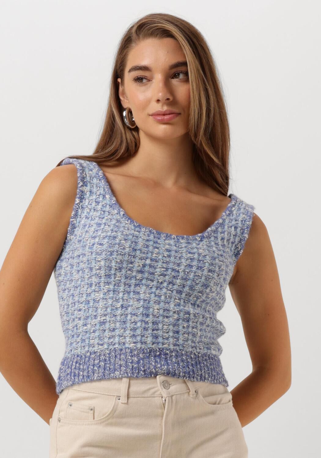 Fabienne Chapot Blauwe Tweed Bralette voor Casual Chic Blue Dames