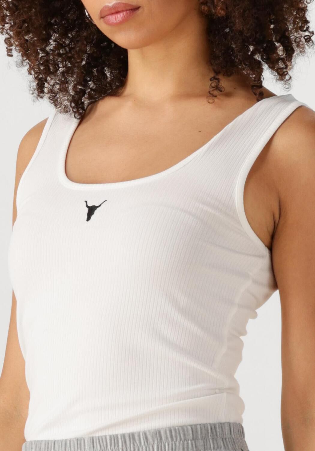 ALIX THE LABEL Dames Tops & T-shirts Ladies Knitted Tanktop Wit