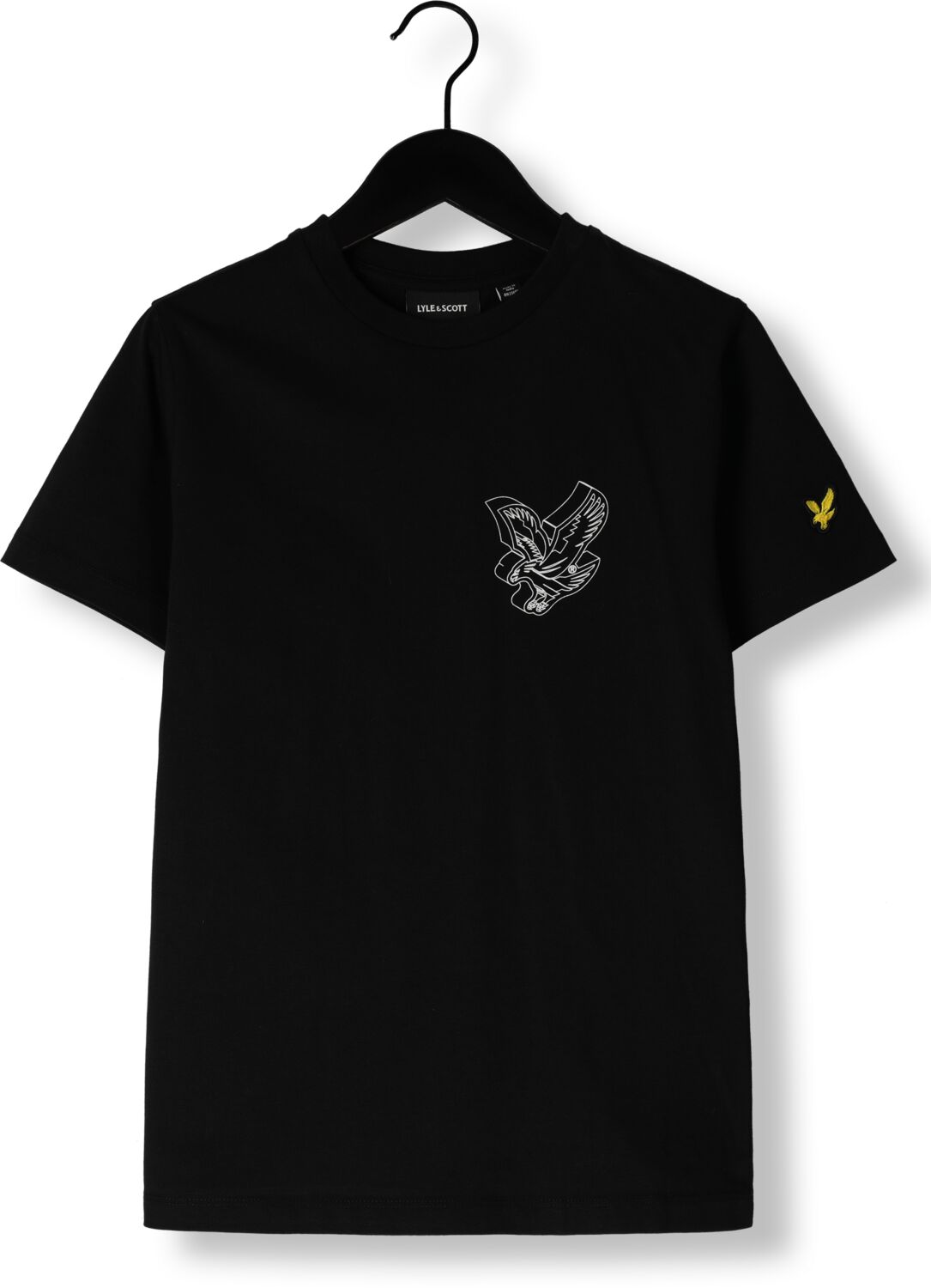 Lyle & Scott T-shirt TSB2014V zwart Jongens Katoen Ronde hals Effen 152 158