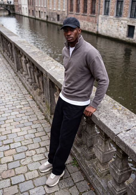 Groene GENTI Sweater HALF ZIP SWEAT - large