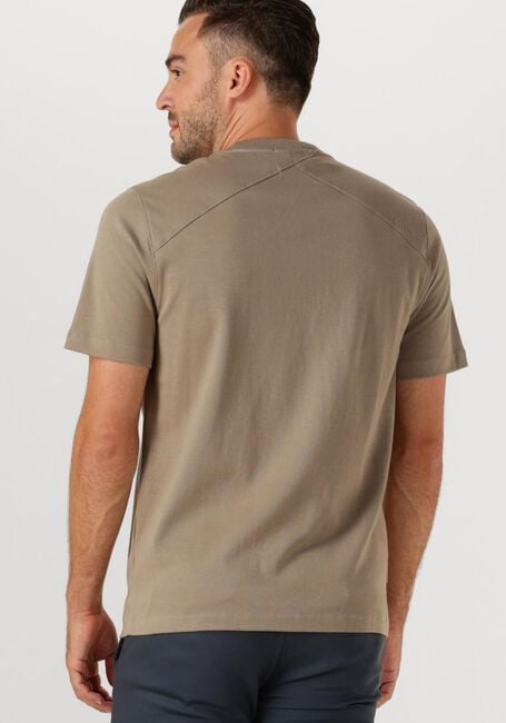 Beige CAST IRON T-shirt REGULAR FIT INTERLOCK - large