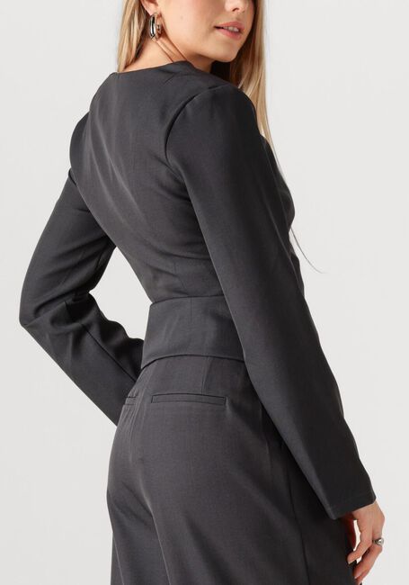 Donkergrijze NEO NOIR Blouses SIMMI EYELET BLOUSE - large