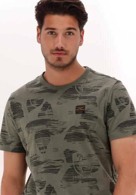 Groene PME LEGEND T-shirt SHORT SLEEVE R-NECK SLUB JERSEY - large