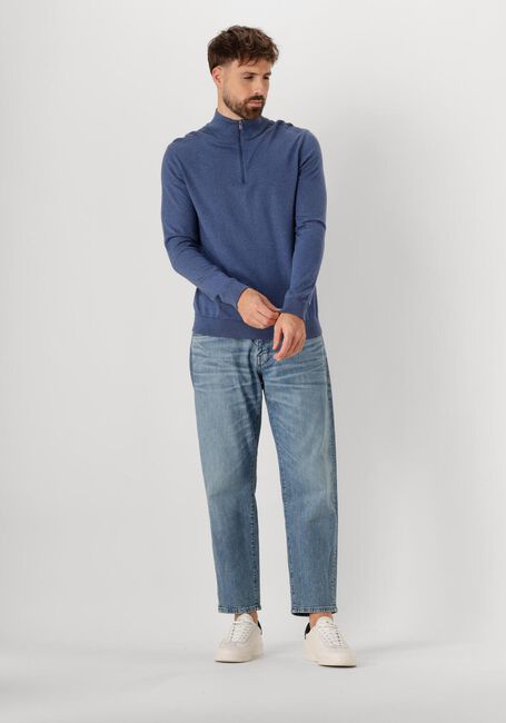 Blauwe SELECTED HOMME Trui SLHBERG HALF ZIP CARDIGAN NOOS - large