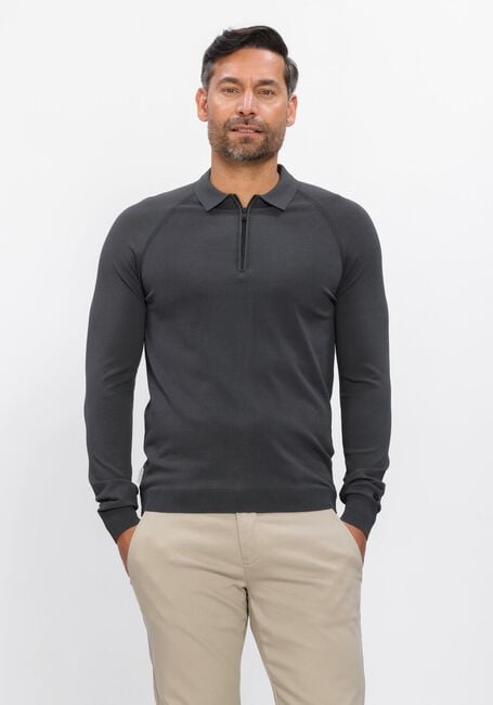 Donkergrijze CAST IRON Polo REGULAR FIT VISCOSE BLEND - large