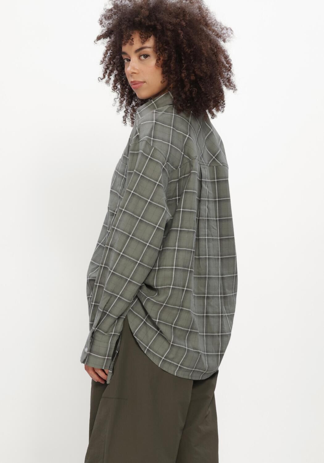Groene CATWALK JUNKIE Blouses CHECK BLOUSE - large