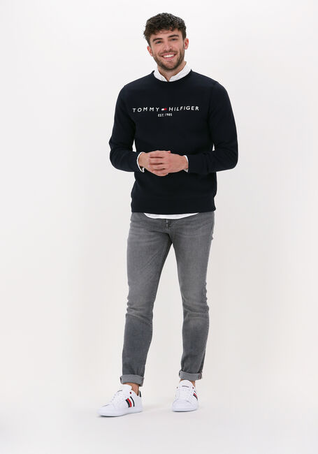 Donkerblauwe TOMMY HILFIGER Sweater TOMMY LOGO SWEATSHIRT - large