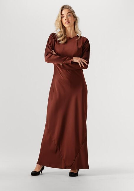 Bruine CO'COUTURE Midi jurk SAFIRACC WATERFALL BACK DRESS - large