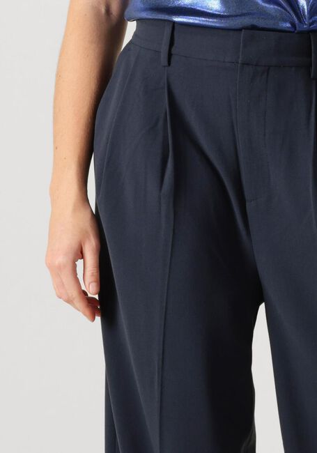 Donkerblauwe MOS MOSH Wijde broek MMCHARLIZE PANAMA PANT - large