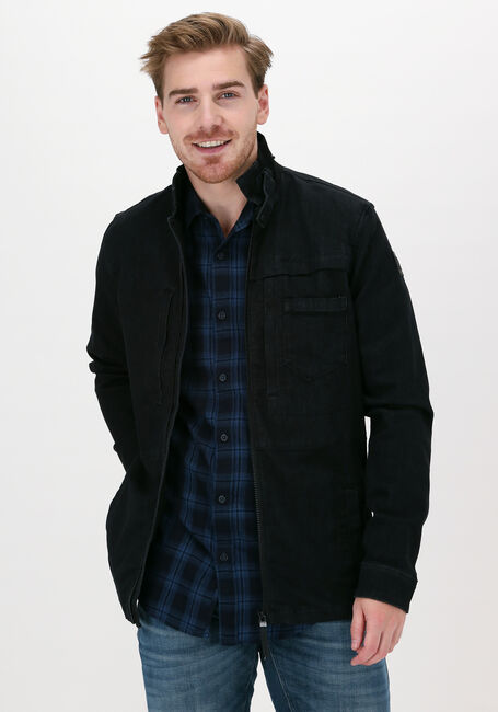 Zwarte PME LEGEND Vest LONG SLEEVE SHIRT BLACK DENIM - large