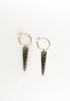 Gouden NOTRE-V Oorbellen EARRING STONE - medium