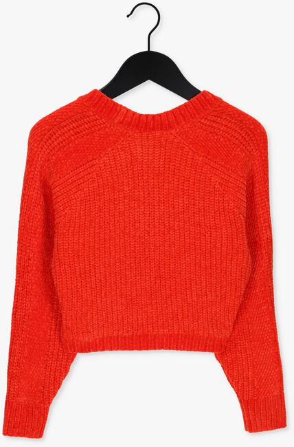 Rode CALVIN KLEIN Vest CHENILLE CROPPED CARDIGAN - large